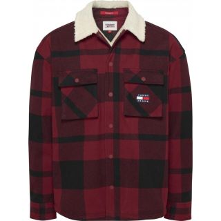 TOMMY JEANS CHECK SHERPA LINED OVERSHIRT - ΠΑΝΩΦΟΡΙΑ στο kalimeratzis.com 