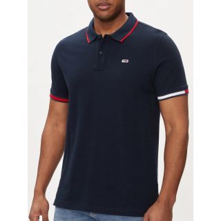 TOMMY JEANS REGULAR FLAG CUFFS POLO - T-SHIRTS στο kalimeratzis.com 