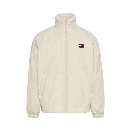 TOMMY JEANS MIX MEDIA SHERPA JACKET - ΜΠΟΥΦΑΝ στο kalimeratzis.com 