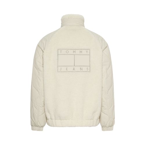 TOMMY JEANS MIX MEDIA SHERPA JACKET - ΜΠΟΥΦΑΝ στο kalimeratzis.com 