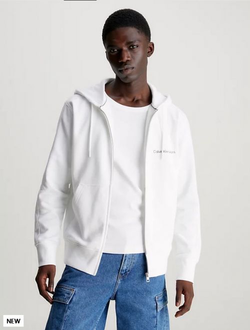 CALVIN KLEIN JEANS INSITUTIONAL ZIP THROUGH HOODIE - ΖΑΚΕΤΕΣ στο kalimeratzis.com 
