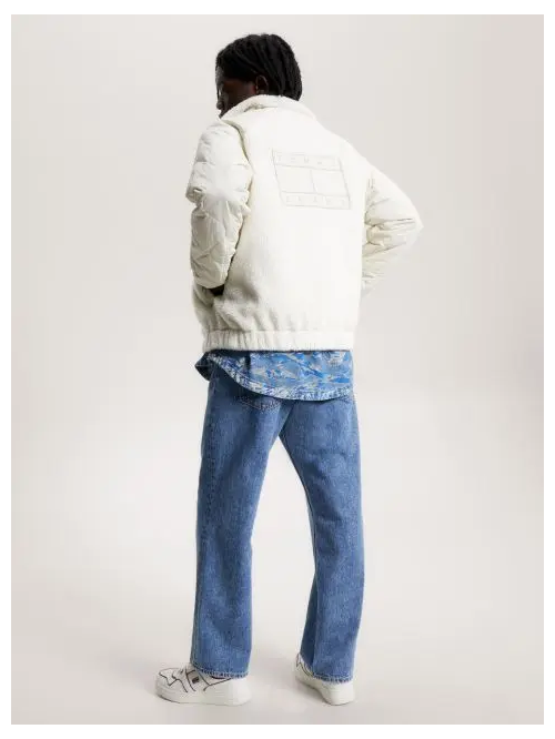 TOMMY JEANS MIX MEDIA SHERPA JACKET - ΜΠΟΥΦΑΝ στο kalimeratzis.com 