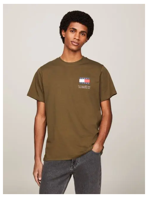 TOMMY JEANS SLIM ESSENTIAL FLAG TEE - T-SHIRTS στο kalimeratzis.com 