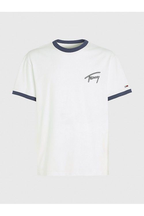 TOMMY JEANS SIGNATURE RINGER TEE - T-SHIRTS στο kalimeratzis.com 