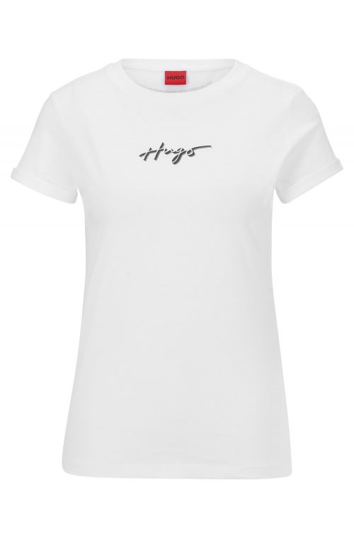 HUGO SLIM TEE SIGNATURE - T-SHIRTS στο kalimeratzis.com 