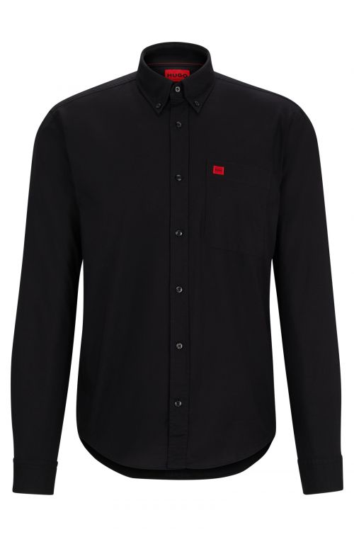 HUGO BUTTON-DOWN SLIM-FIT SHIRT IN OXFORD COTTON EVITO - ΠΟΥΚΑΜΙΣΑ στο kalimeratzis.com 